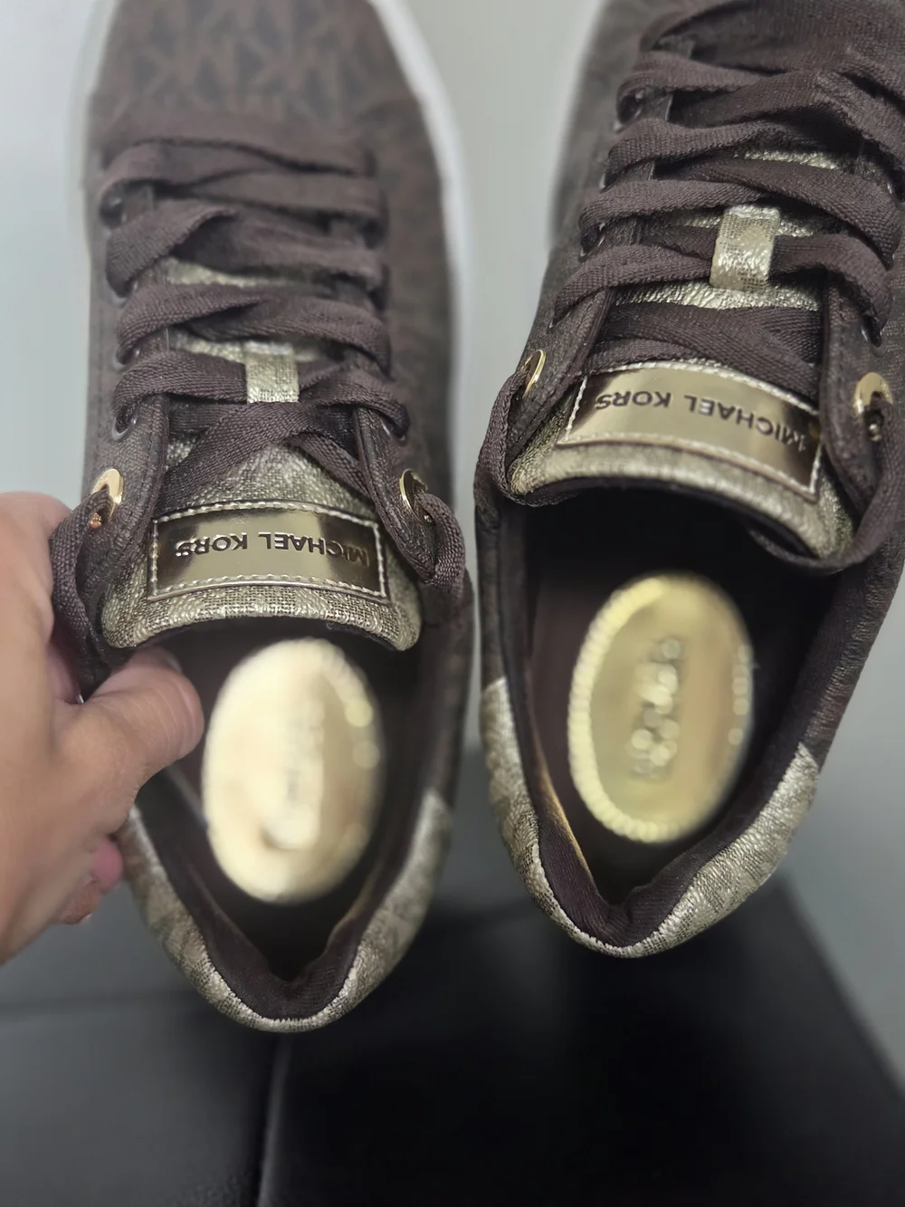 Michael Kors Women's Brown Logo Platform Sneaker